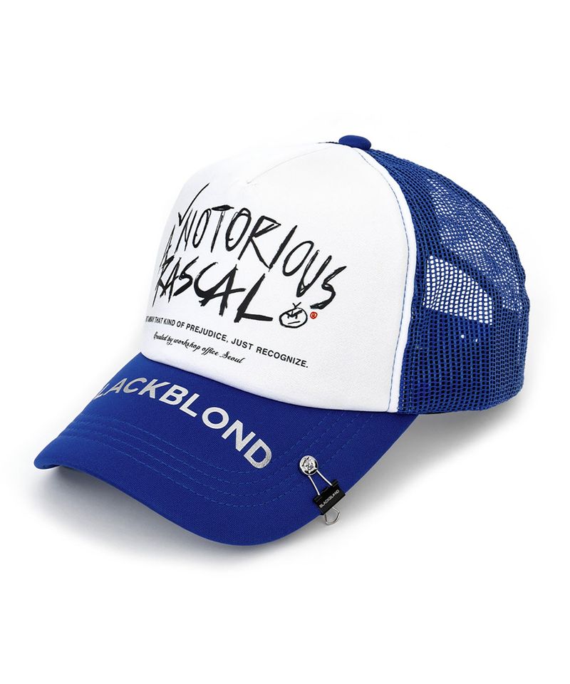 BLACKBLOND(ブラックブロンド)の「BBD Rascal Trucker Mesh Cap (Blue)(Hats)」