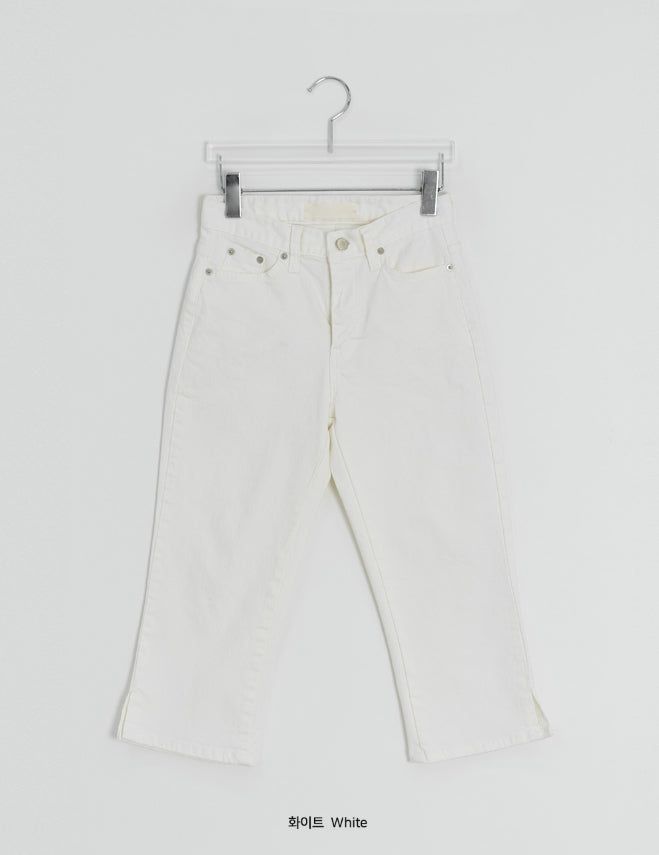 Harley Basic Slit Capri Pants