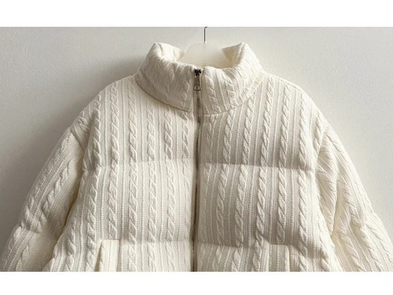 Cream Pattern Jacket Jumper