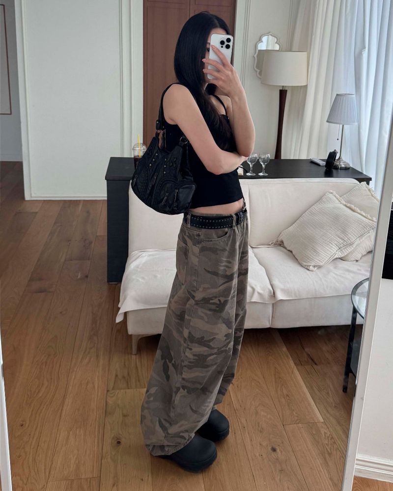 Camo cotton pants