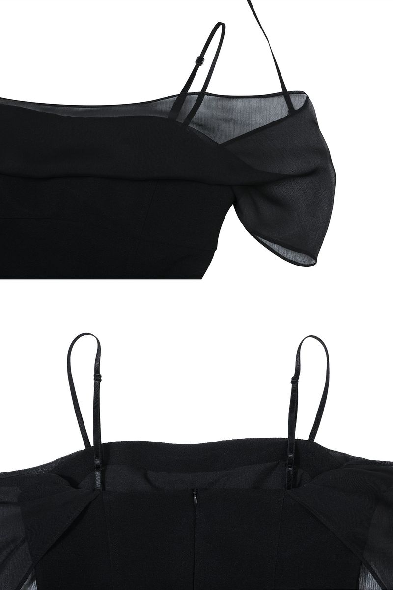 MERRY CHIFFON DRESS black