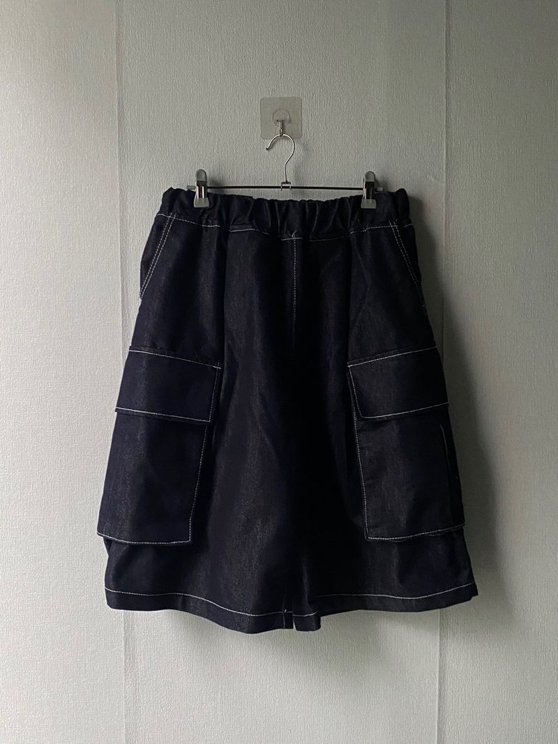 Stitch Bermuda Cargo Denim