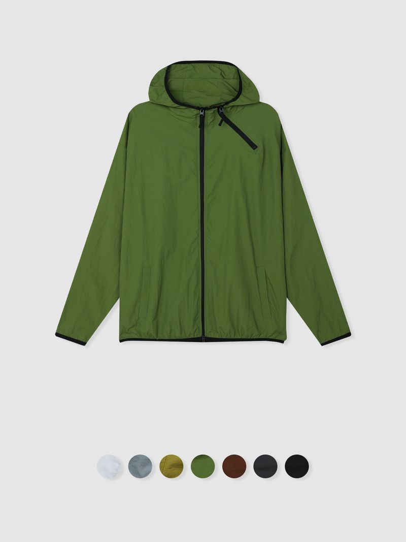 Mate diagonal hood windbreaker 7C