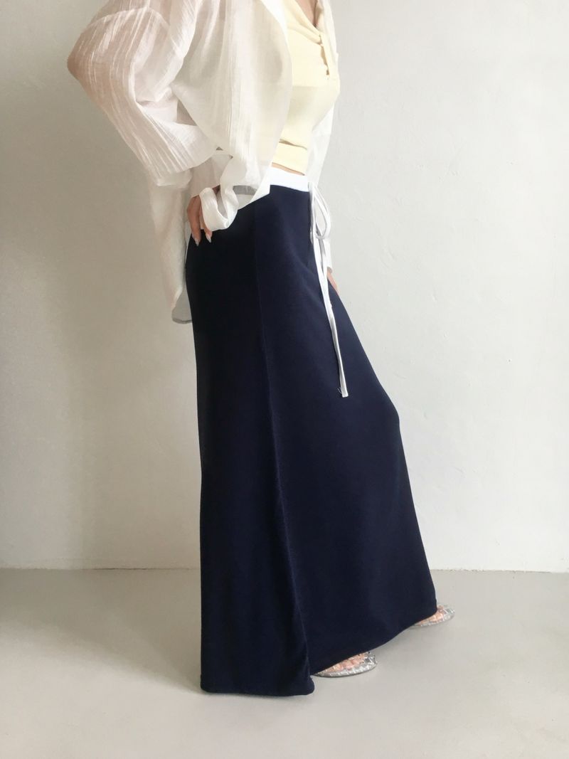 Salt line waist maxi skirt (4c)