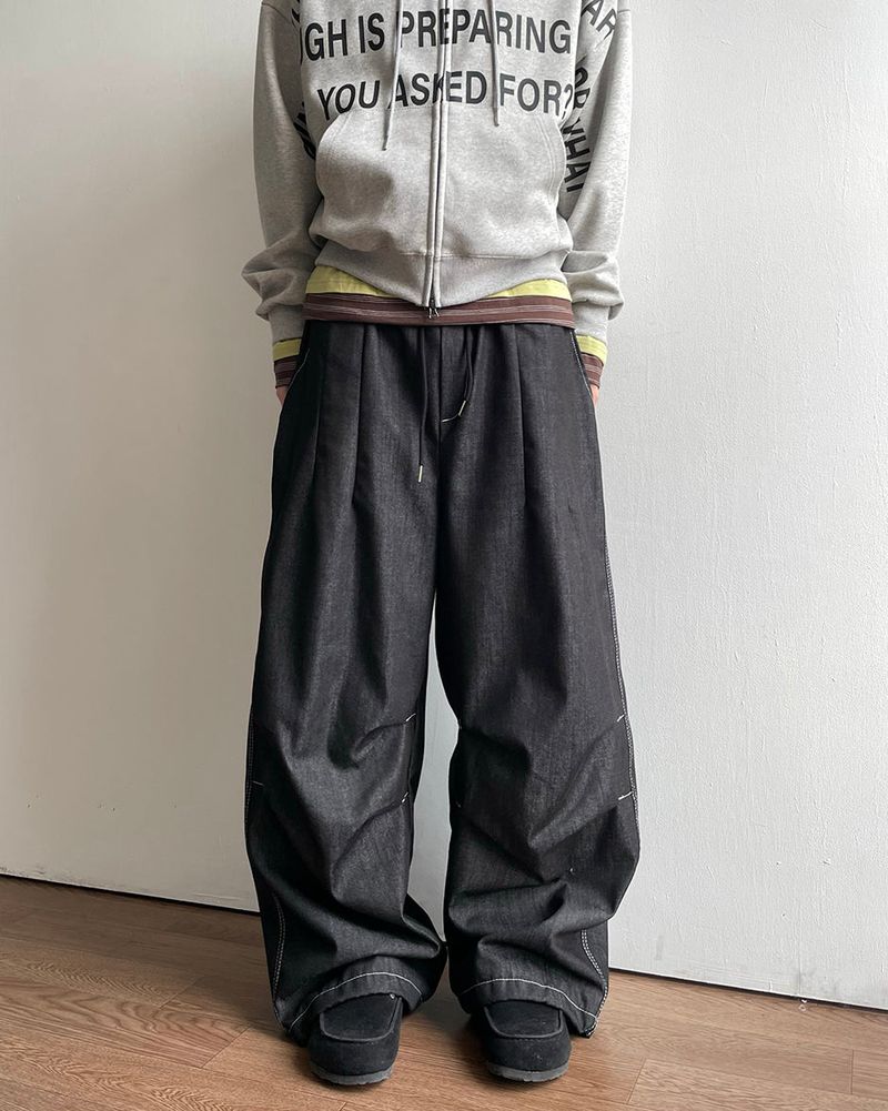 Checker Nonfade Denim Pants