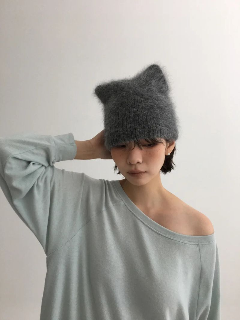 Bako Cat Knit Beanie (3color)
