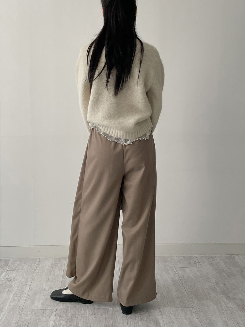 Wrap Banding Wide Slacks