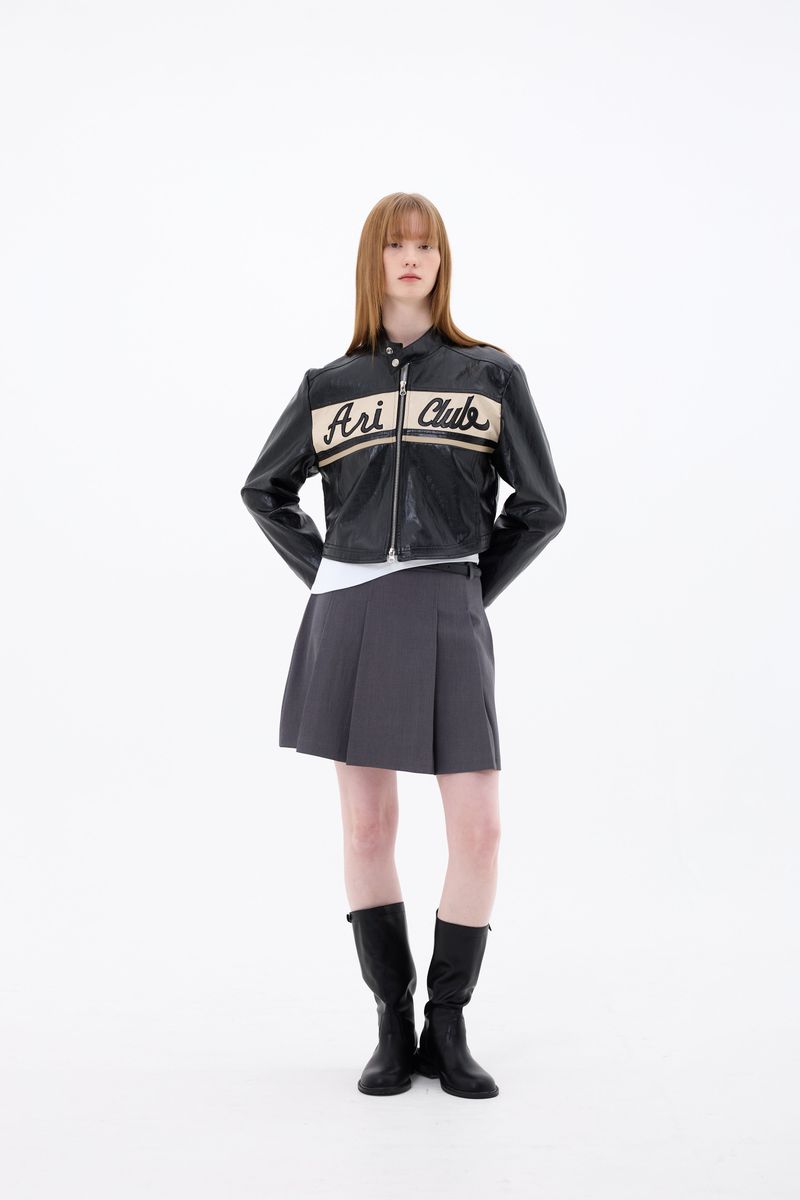 MOON NIGHT PLEATS SKIRT / CHARCOAL