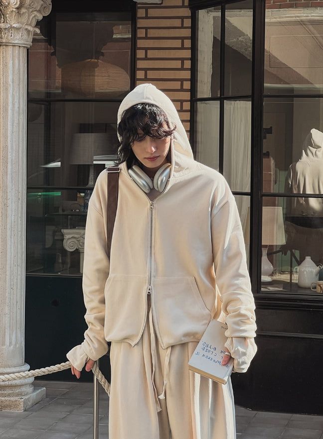 2PLAN(ツープラン)の「Henne warmer layered two way hoodie zip-up(Tops)」