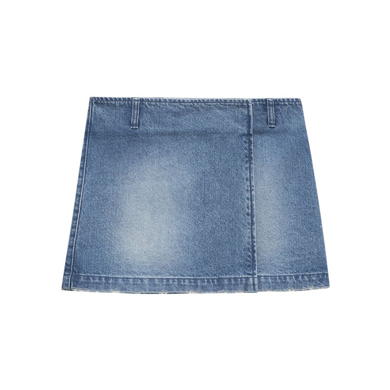 INSTANTFUNK（インスタントファンク）の「Wrap-front denim mini skirt（Skirts）」