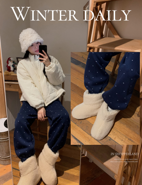 Heart Brushed Jogger Pants (2color)