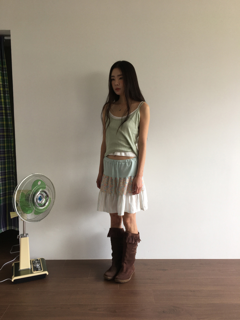 Mani patchwork skirt (2color)