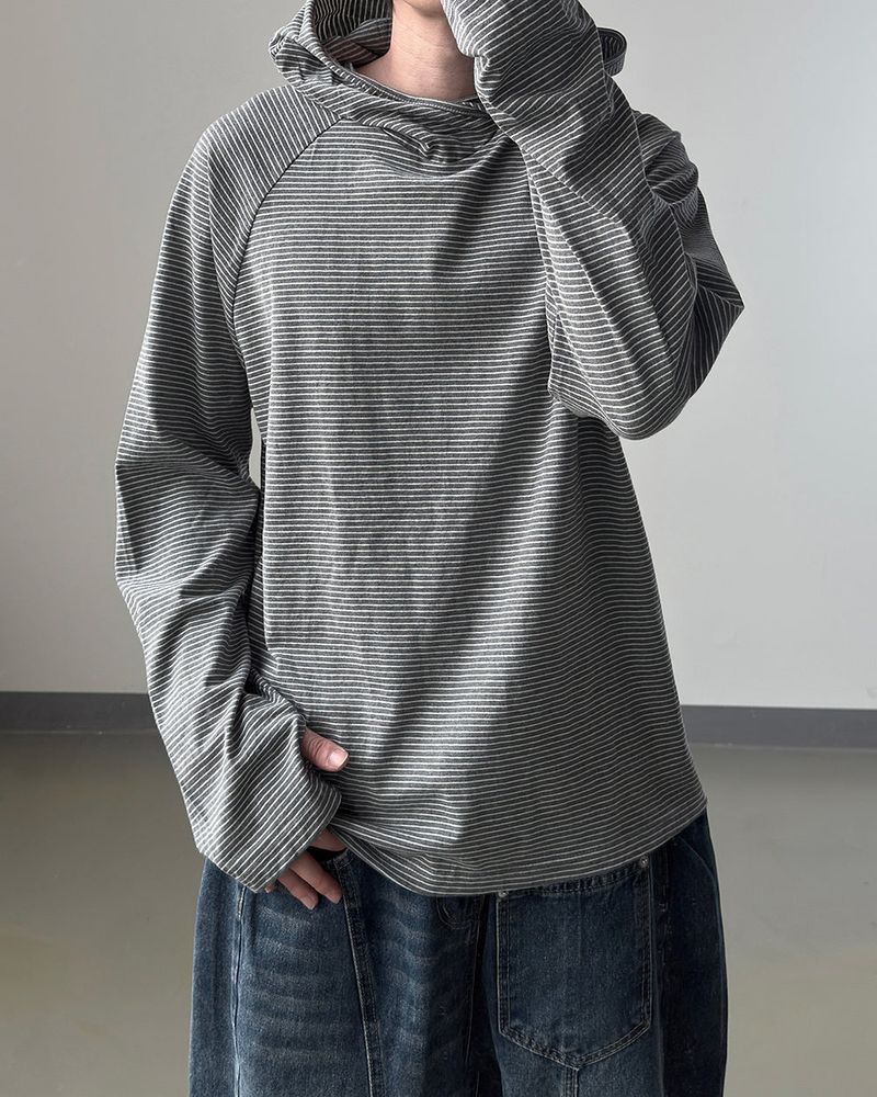 Ron layered stripe hoodie