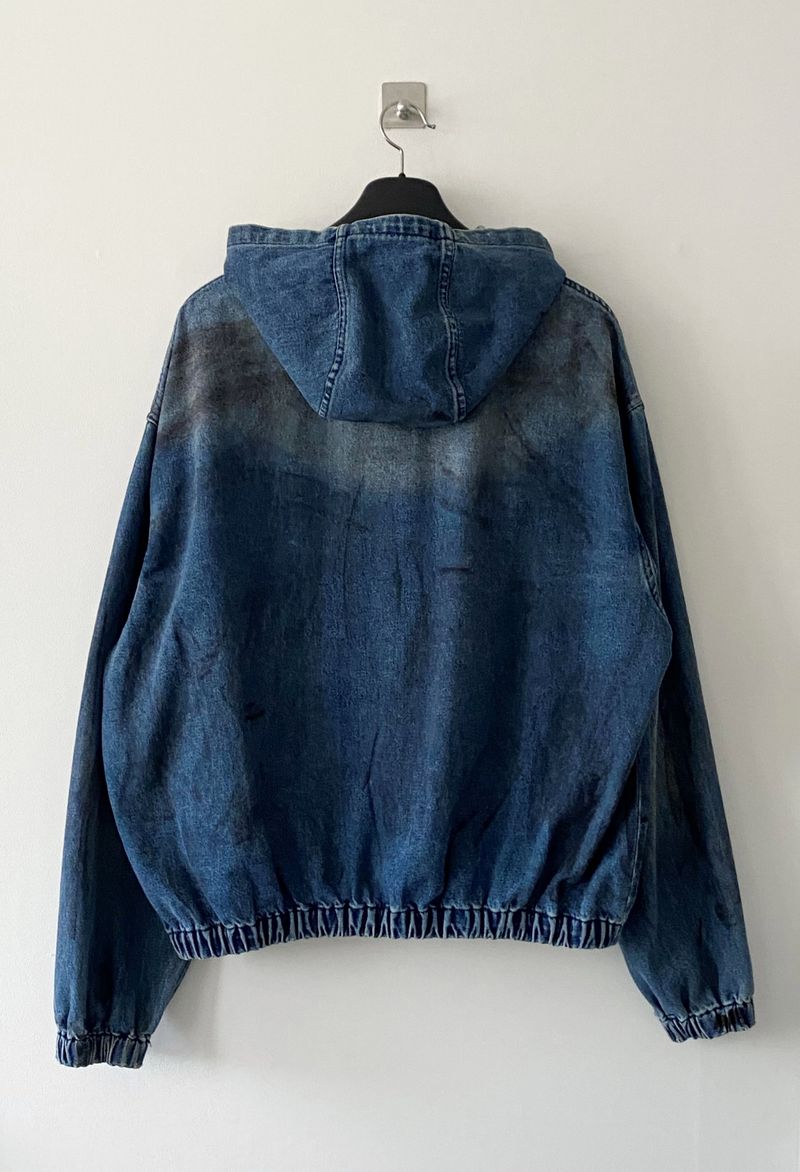 Aceite set up denim hood jacket