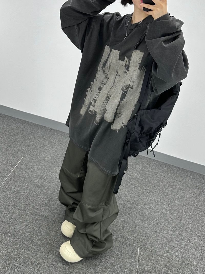 hammer cotton pintuck pants