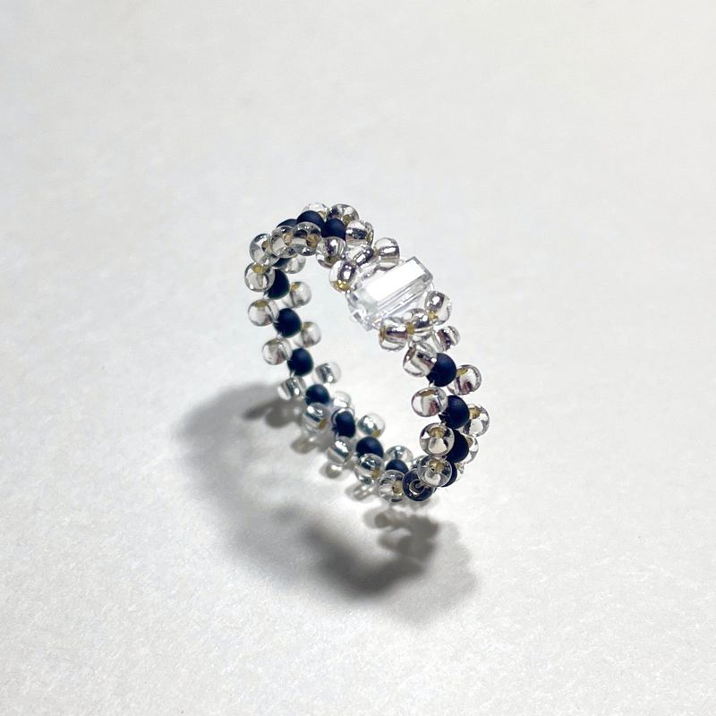 Kichikichiyaya(キチキチヤヤ)の「Kichikichiyaya Black Crystal Ring(Accessories)」