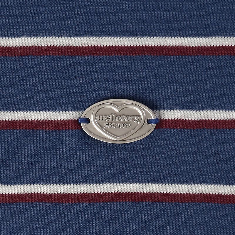 STRIPE COLLAR T-SHIRT (Blue)