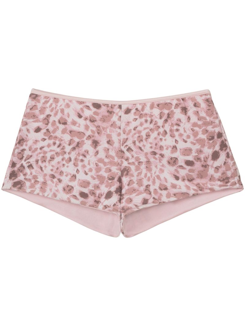 REVERSIBLE LOW-RISE SHORTS (BABY PINK/LEOPARD)