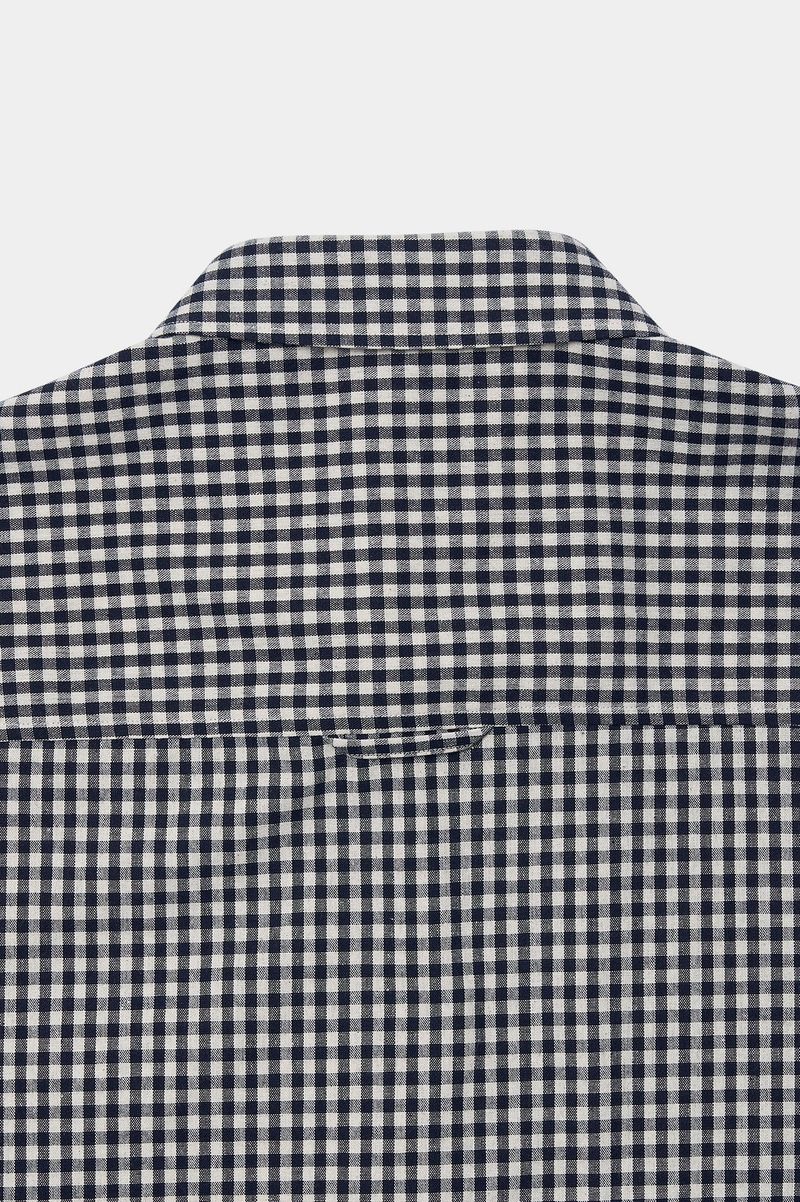 One Pocket Regular Check Shirt (Navy)