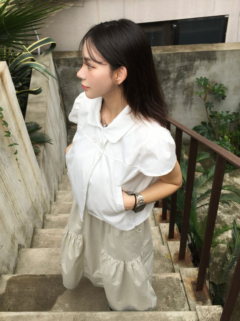 Moment button collar blouse (2c)