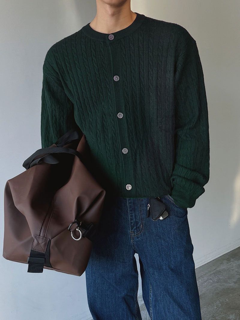 ASCLO Brio Crew Neck Cardigan (9color)