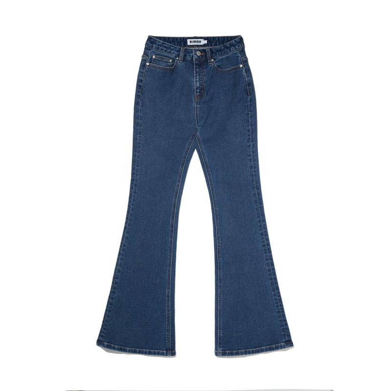 CHERRY BOOTS CUT DENIM PANTS [DARK BLUE]
