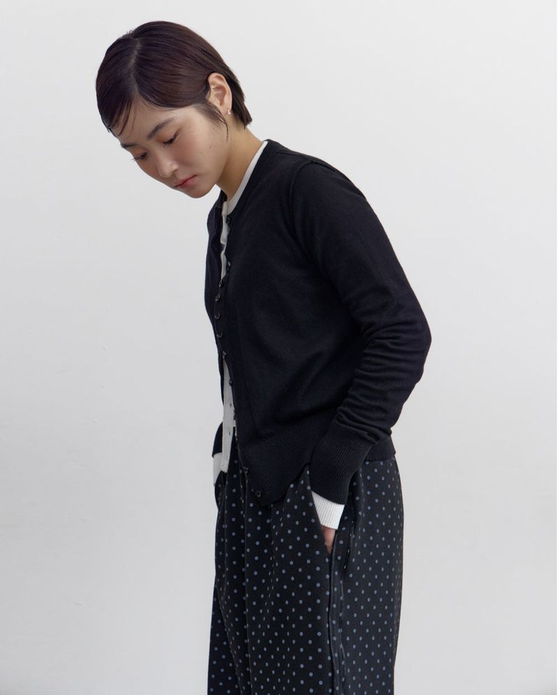 Multi Button Cotton Round Cardigan