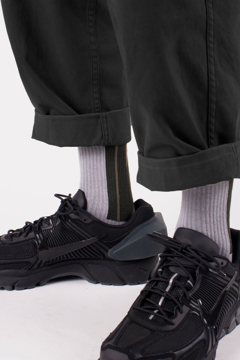 LANDING Midcalf socks (3 pair in - Silver Black,  Pale Green, Grey Flame)