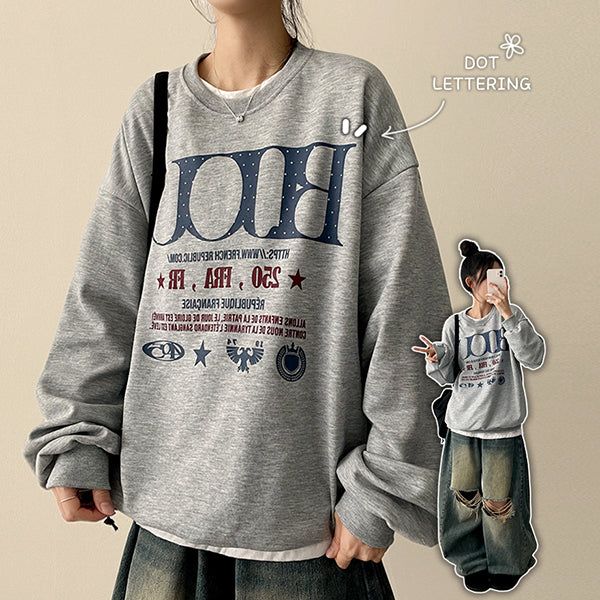 Rodit dot lettering sweatshirt