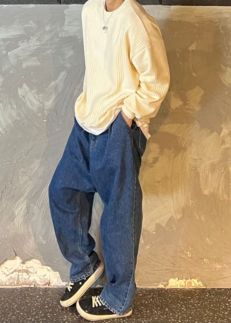 Velor ribbed man to man 4COLOR