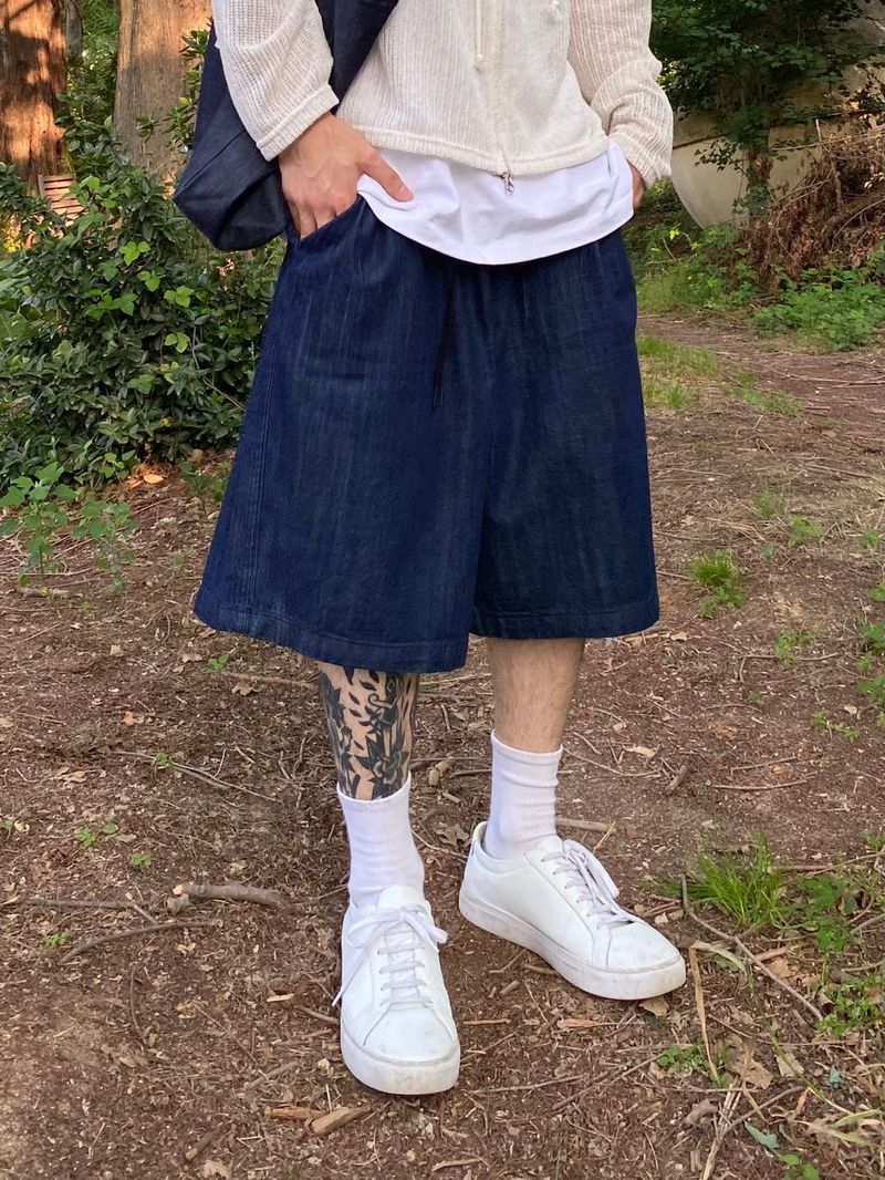 Denim Balloon Half Pants 2C