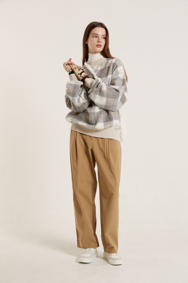 KNITTING FUR BAG_IVORY