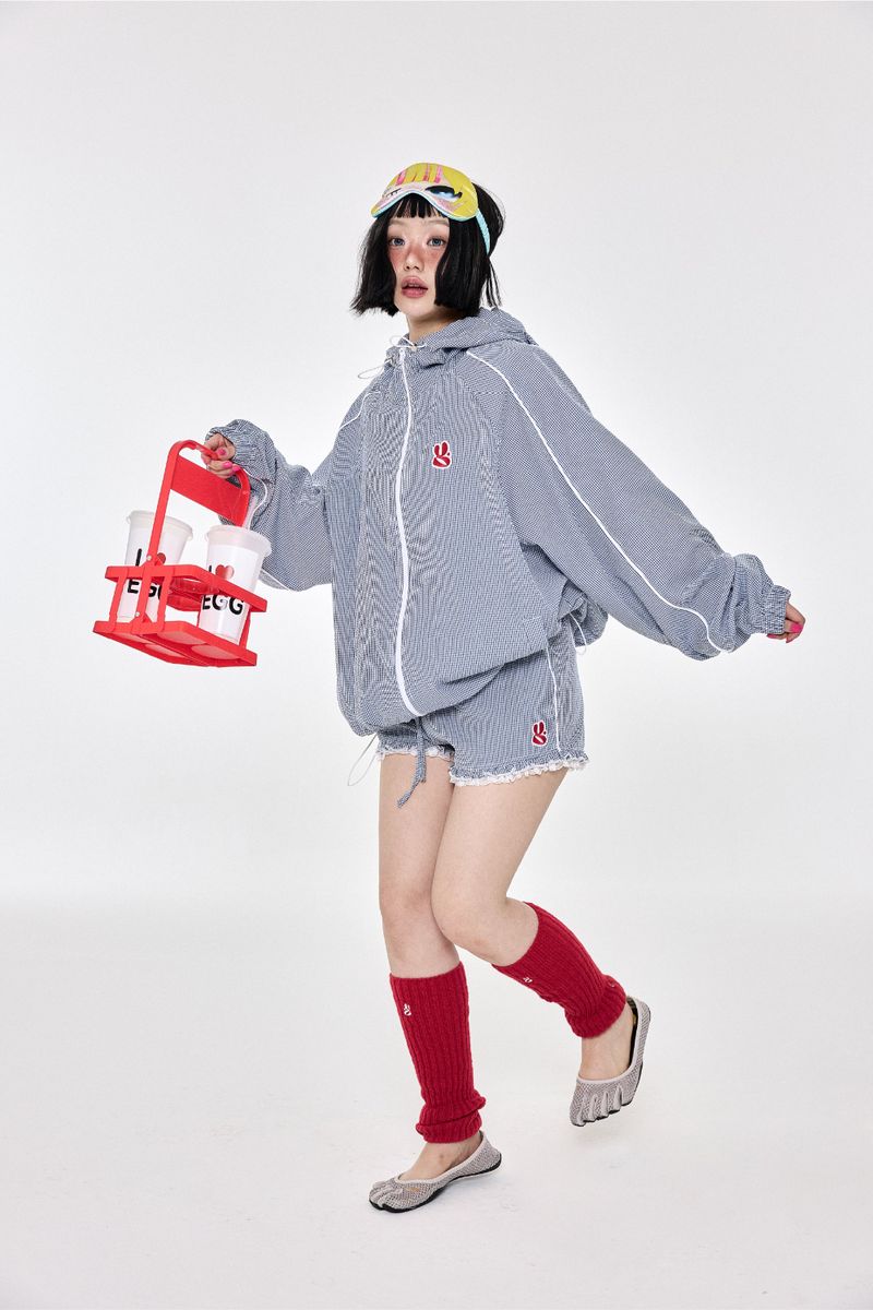 チェックショーツ Navy