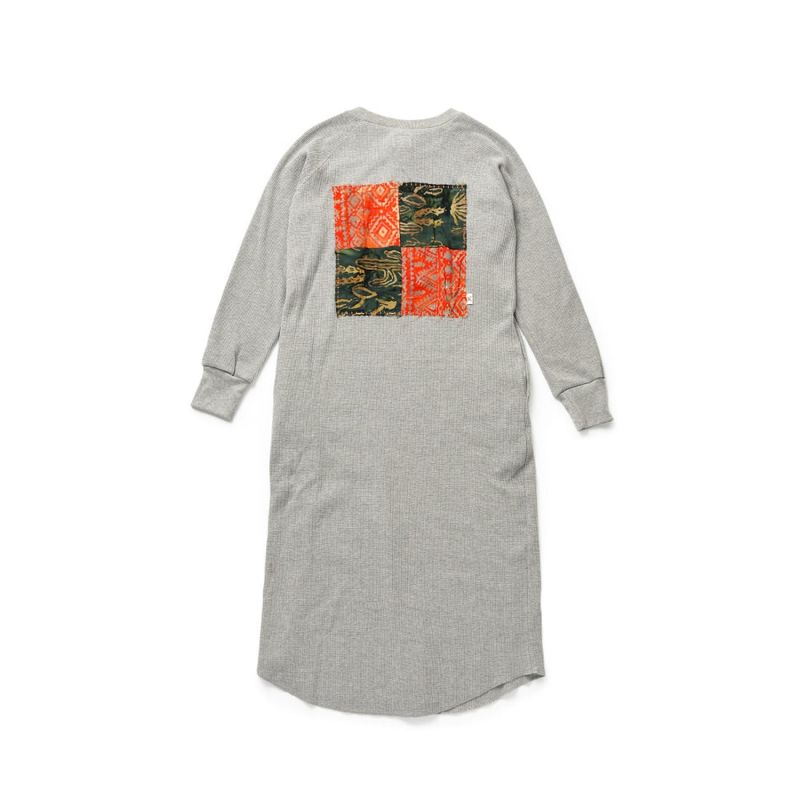 Patchwork Waffle Onepiece] Grey