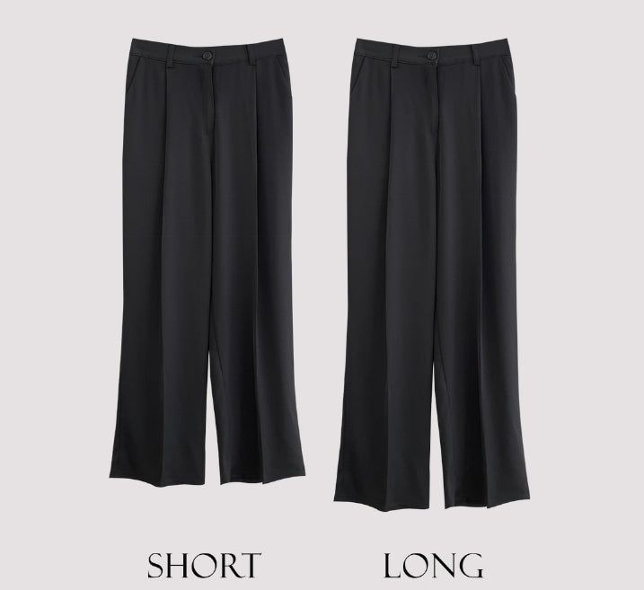 Light Cool Pintuck Wide Slacks