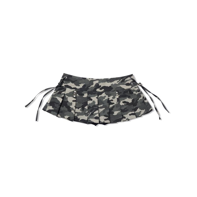 HADES KHAKI CAMO MINI SKIRT