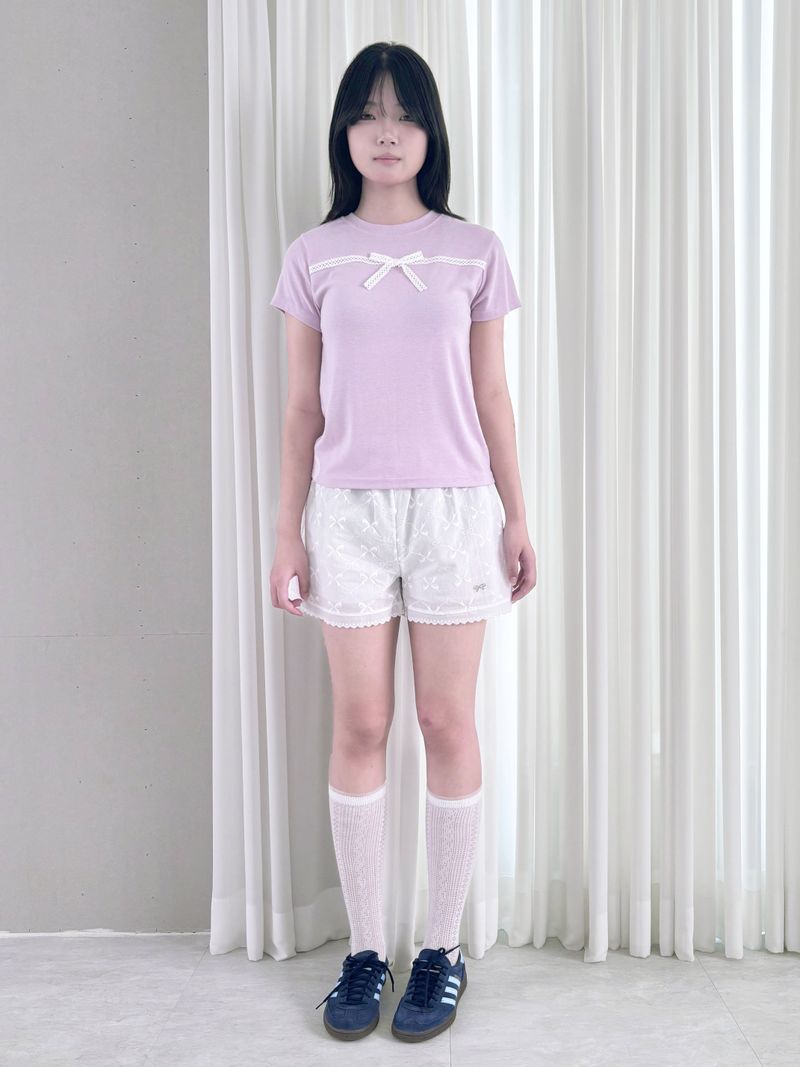 PETITE LACE HALF T-SHIRT