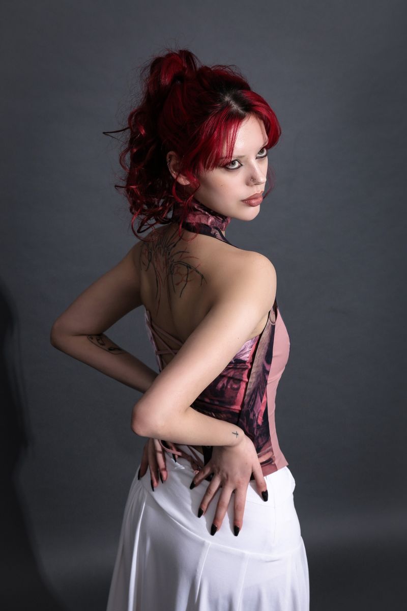 ROMANTIC PRINTED CORSET #MAUVE ROSE