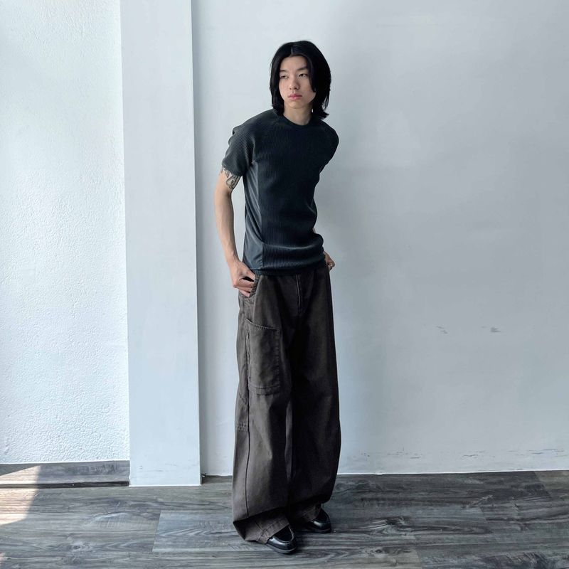Sharp Silhouette Slim-Fit Ribbed Tee