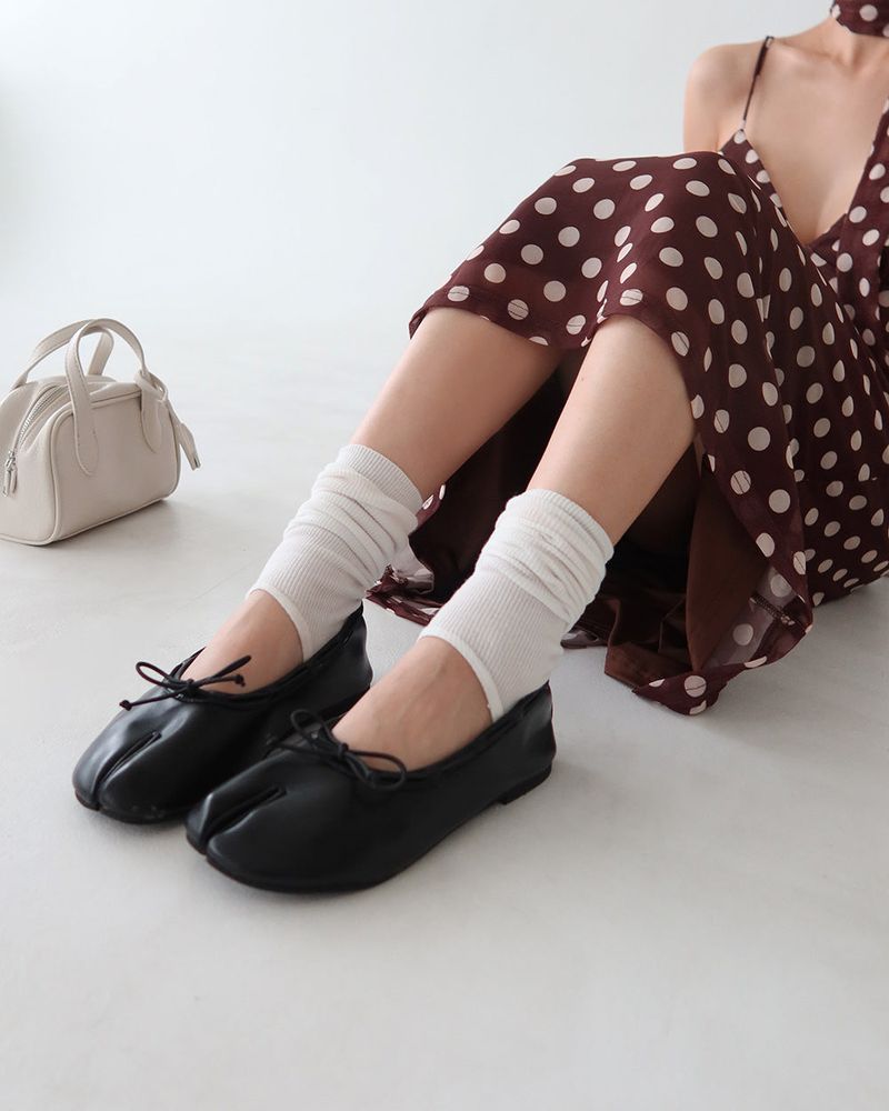 Chocolat Ribbon Dot Midi Skirt