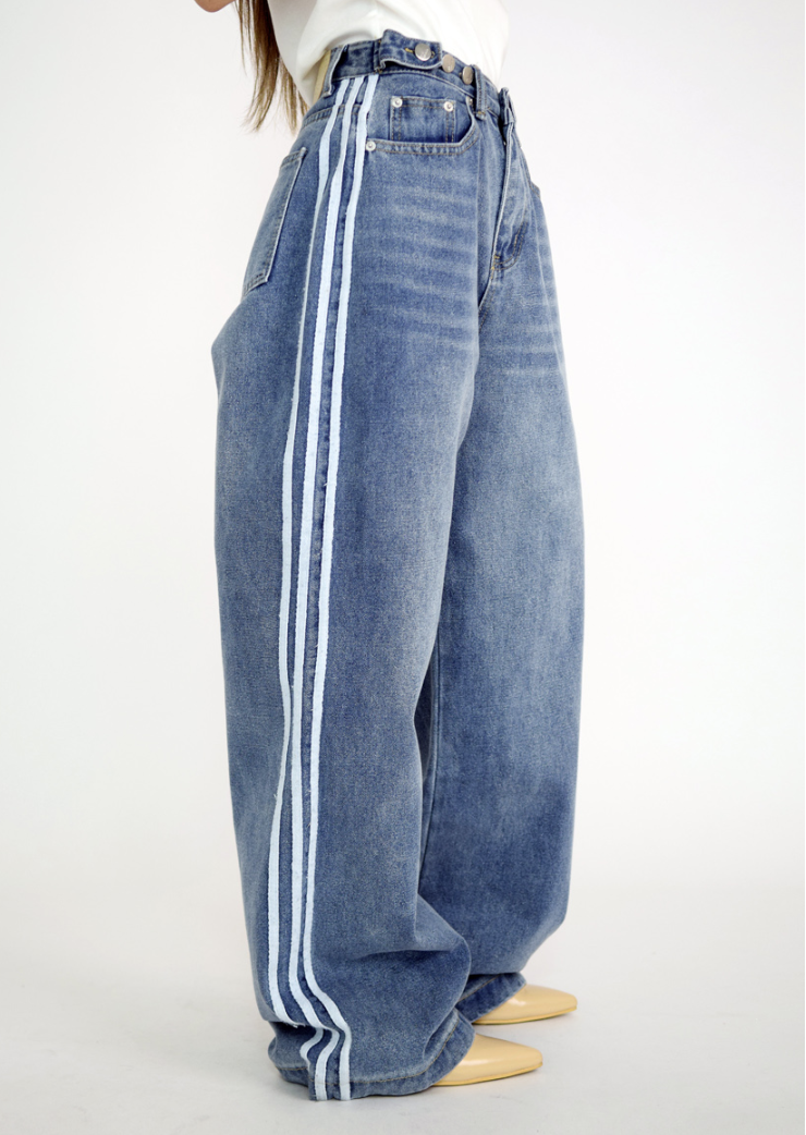 street track denim pants