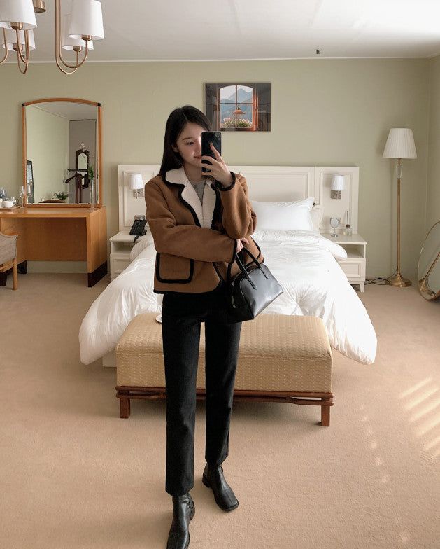 Hazel Two Tone Half Mustang Jacket