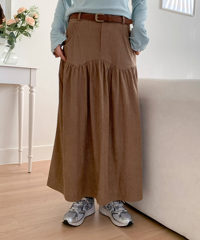corduroy long skirt