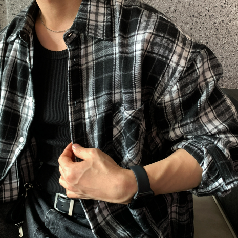 Kuiper Overfit Simple Pocket Check Shirt
