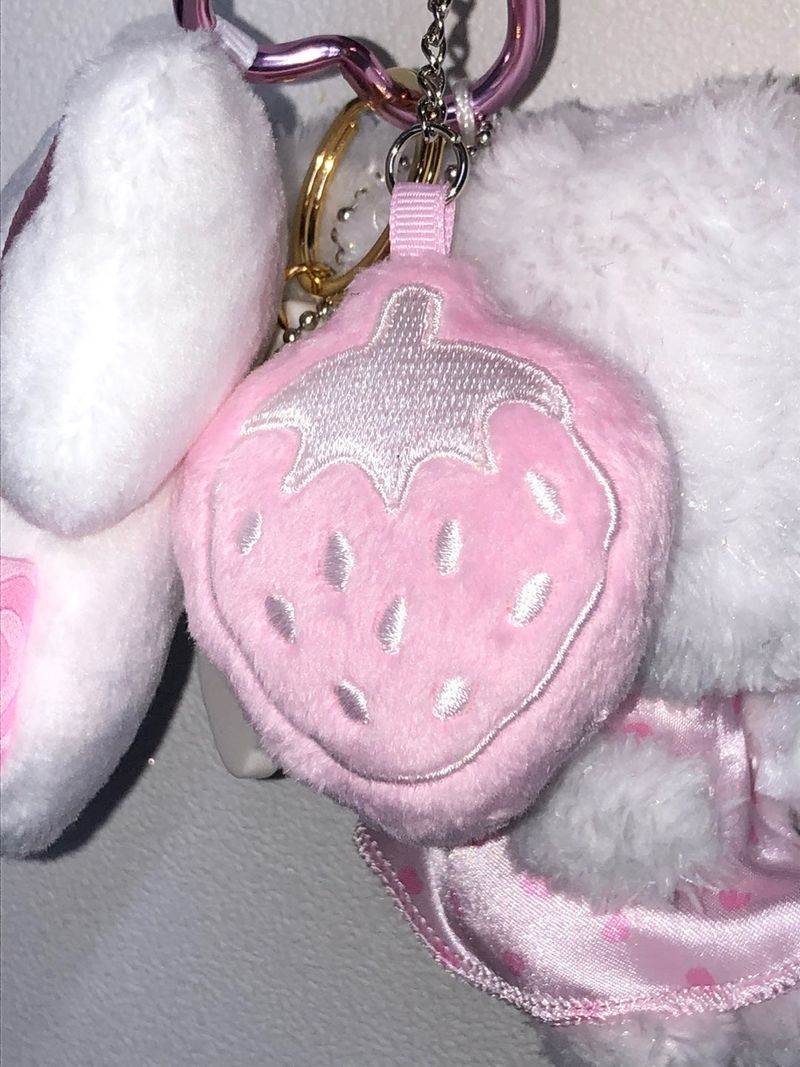 strawberibbon key chain