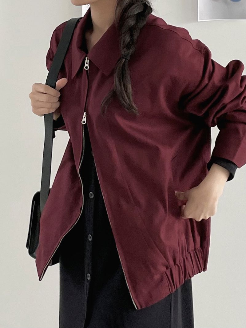 Snap detail blouson jacket