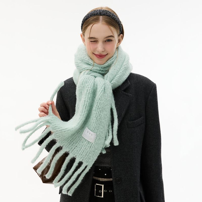Basic Knit Big muffler_ Mint