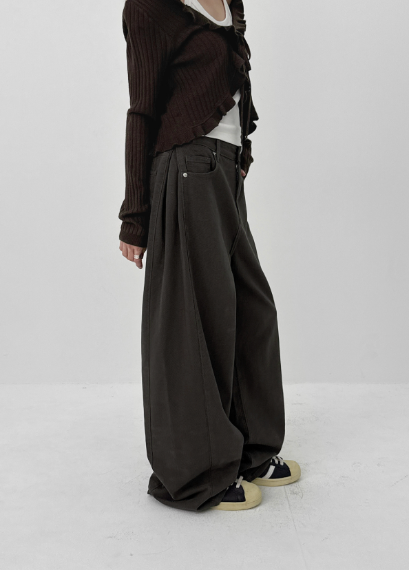 [MADE] Bellea Folding Wide Cotton Pants