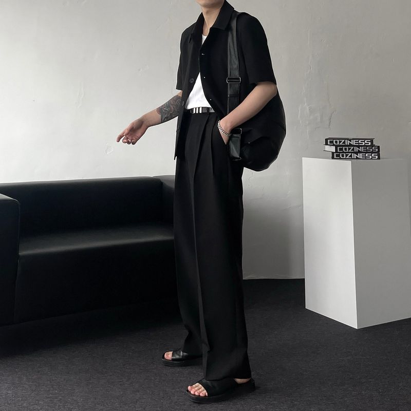CR Clock Two-Tuck Wide Pants (2 colors)