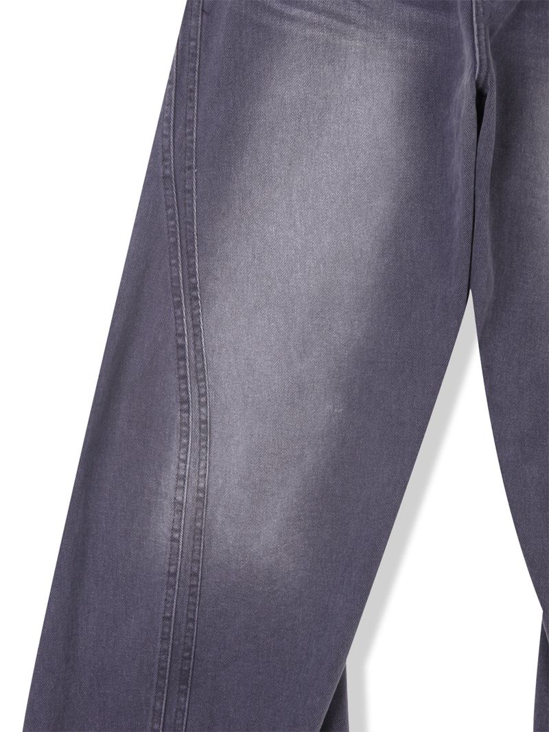 Button-fly wide denim pants